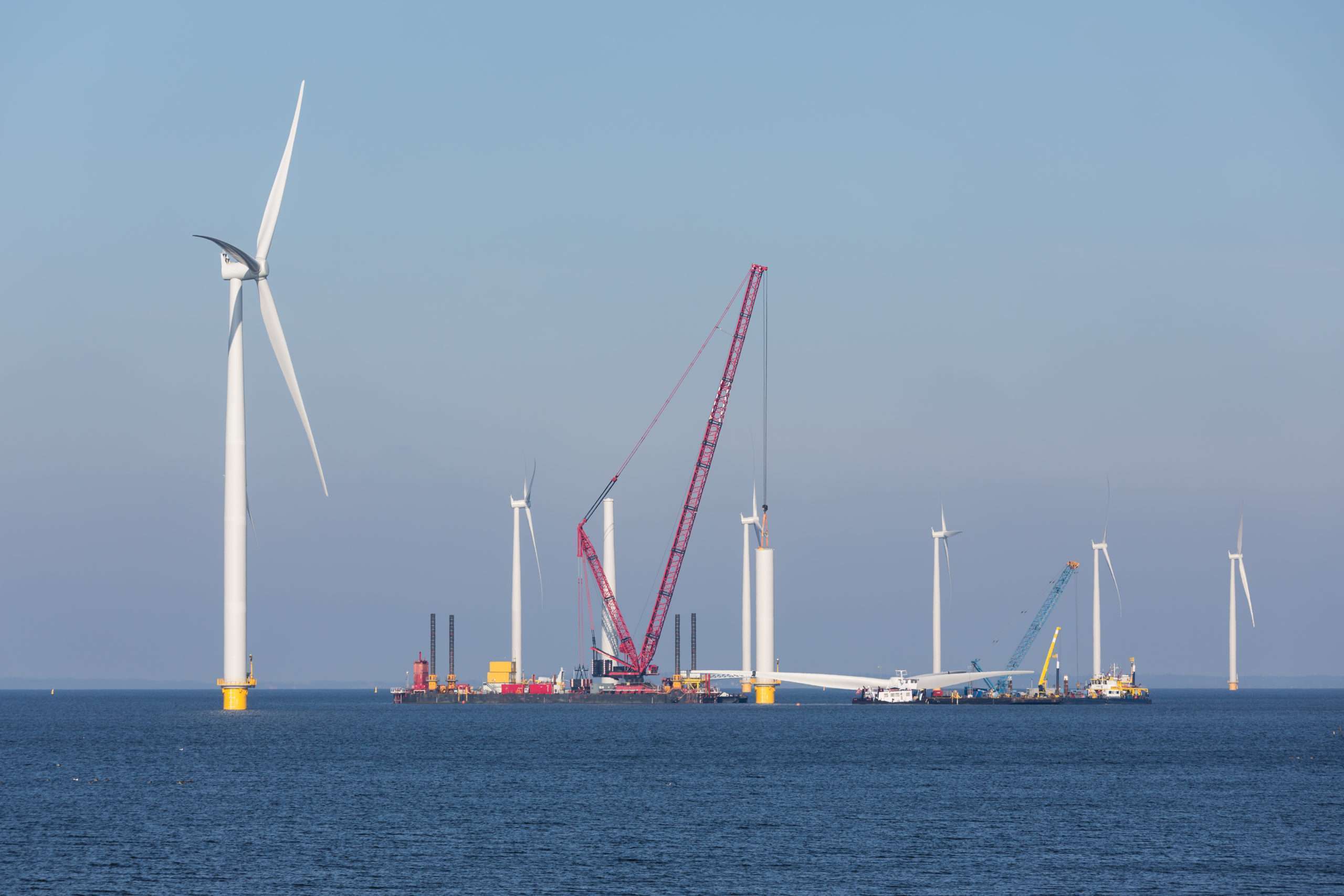 Construction Of A Off-Shore Wind Farm Off The Dutch Coast