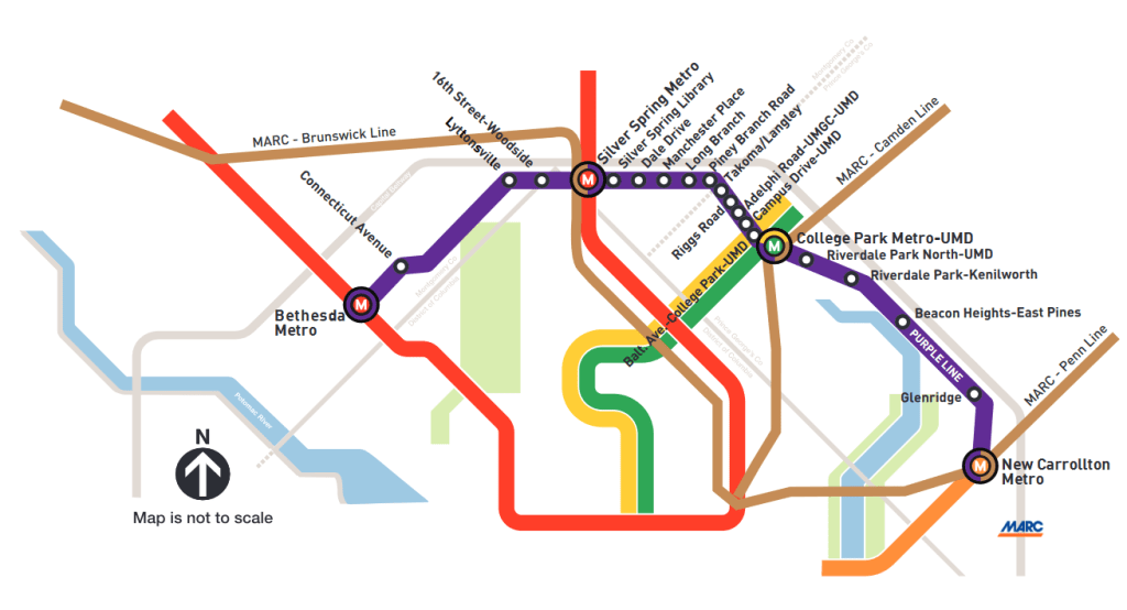 Purple Line Transit Map